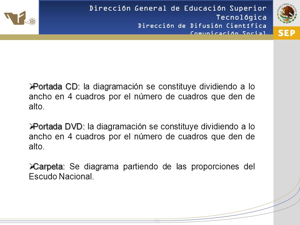 Portada CD: la diagramación se constituye dividiendo a lo ancho en 4 cuadros por el número de cuadros que den de alto.