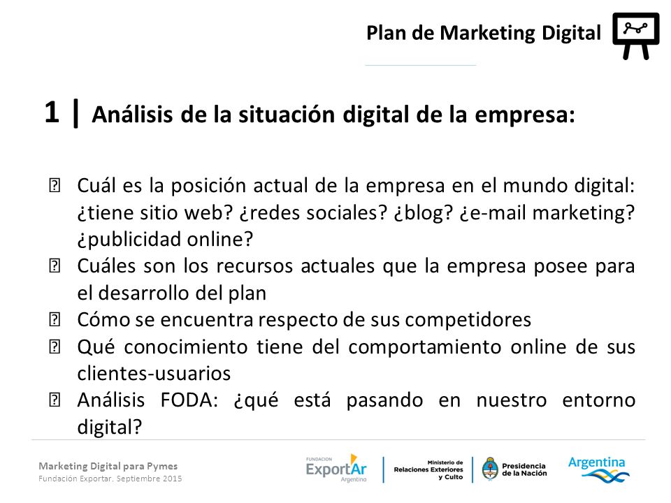 1 | Análisis de la situación digital de la empresa: