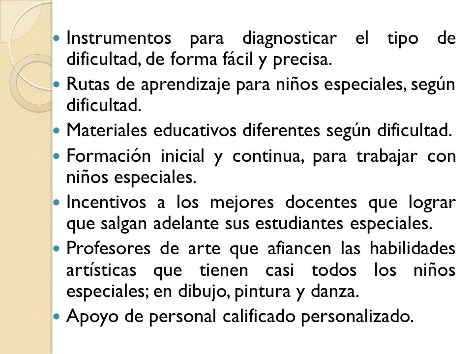 Instrumentos para diagnosticar el tipo de dificultad, de forma fácil y precisa.