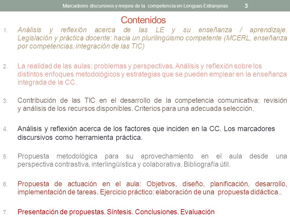 Marcadores discursivos y mejora de la competencia en Lenguas Extranjeras