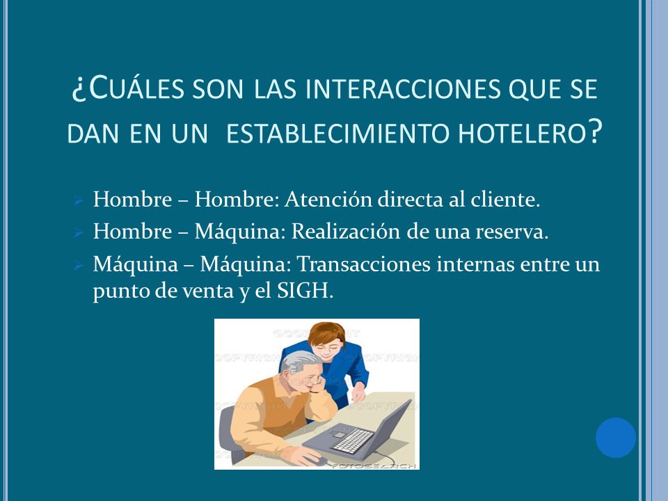 ¿Cuáles son las interacciones que se dan en un establecimiento hotelero