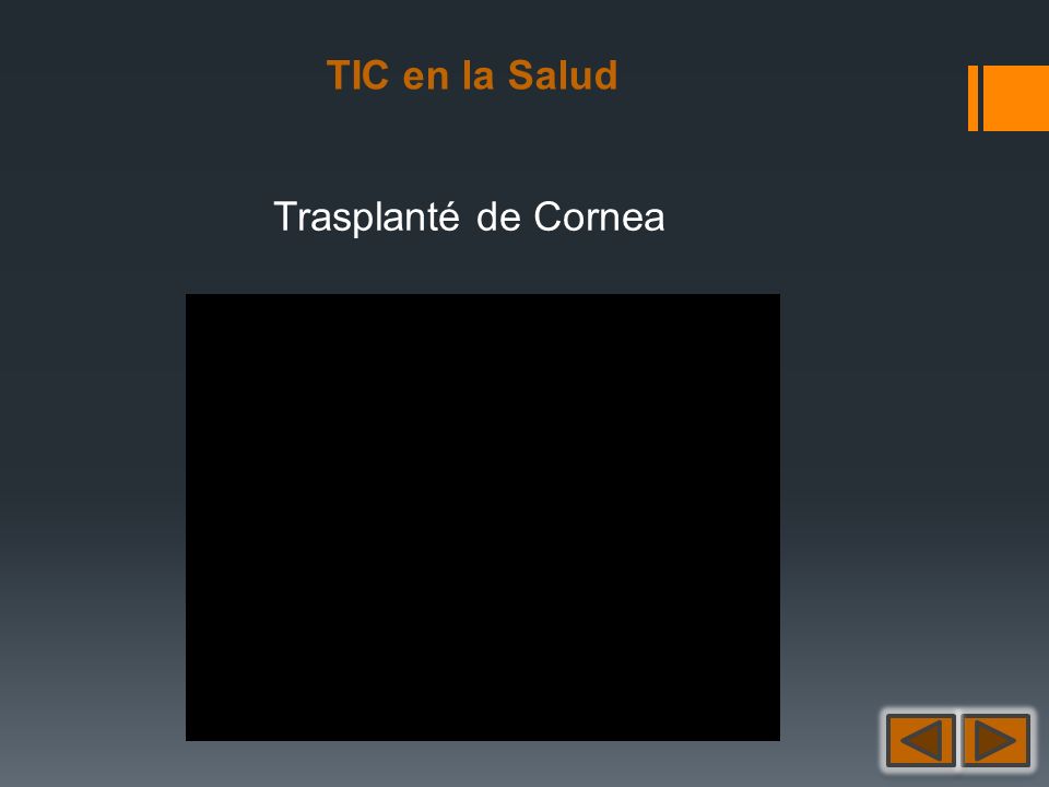 TIC en la Salud Trasplanté de Cornea
