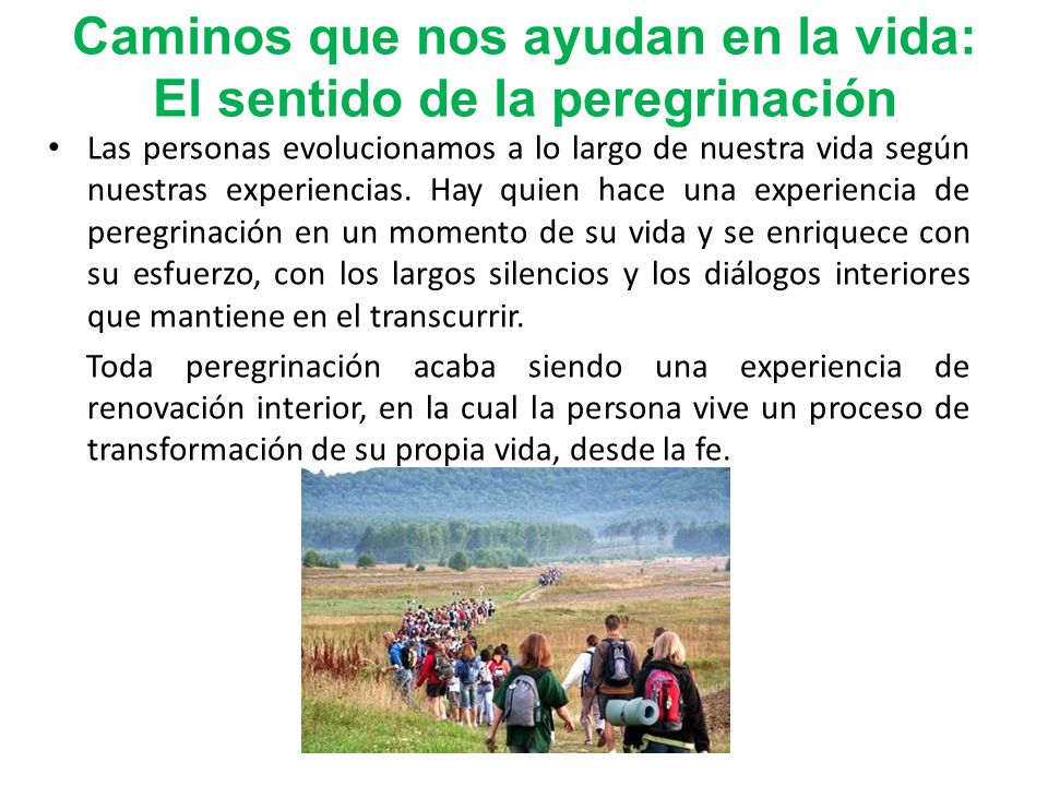Caminos que nos ayudan en la vida: El sentido de la peregrinación