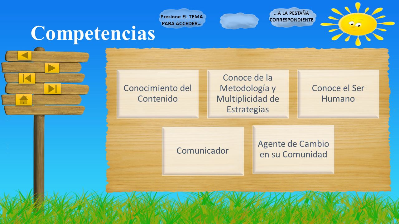 …A LA PESTAÑA CORRESPONDIENTE Presione EL TEMA PARA ACCEDER…