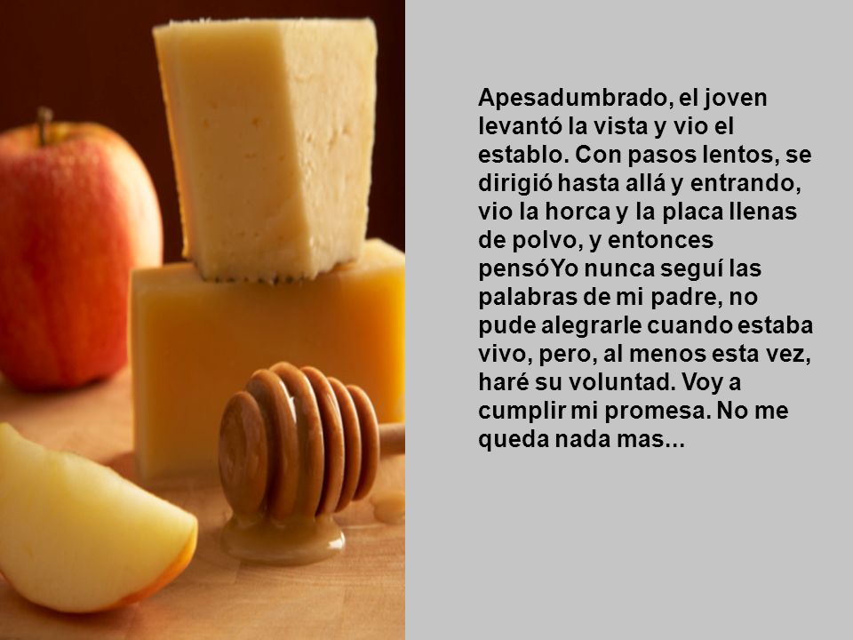 Apesadumbrado, el joven levantó la vista y vio el establo