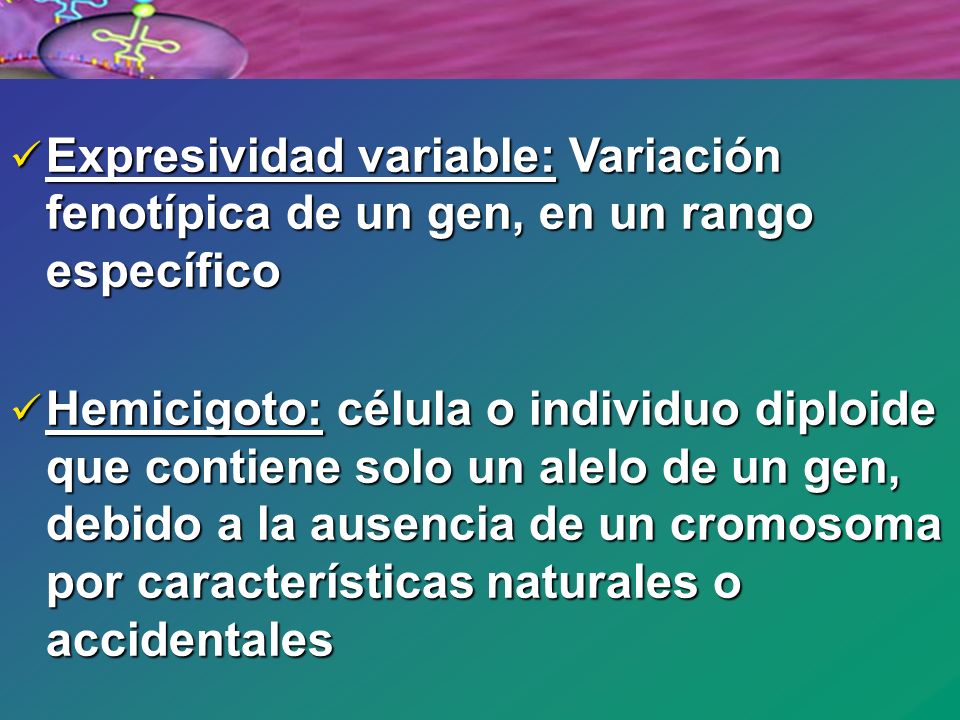 Expresividad variable: Variación fenotípica de un gen, en un rango específico