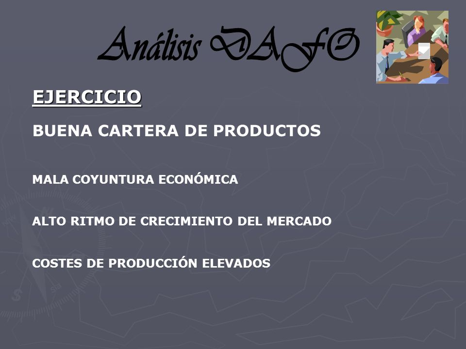 Análisis DAFO EJERCICIO BUENA CARTERA DE PRODUCTOS