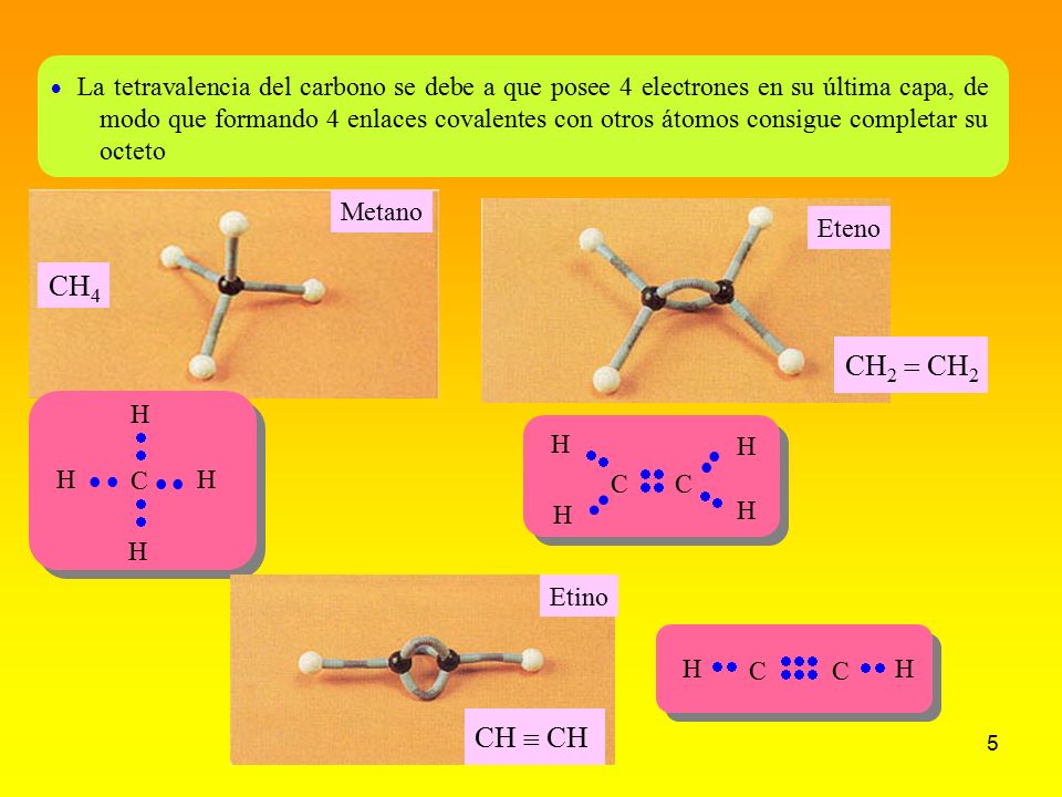 La tetravalencia del carbono se debe a que posee 4 electrones en su última capa, de modo que formando 4 enlaces covalentes con otros átomos consigue completar su octeto