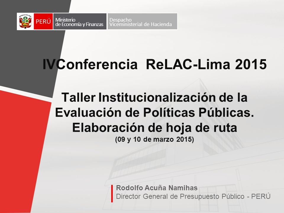 Rodolfo Acuña Namihas Director General de Presupuesto Público - PERÚ