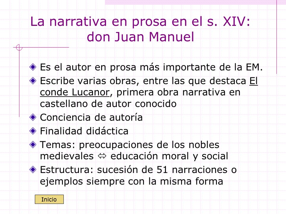 La narrativa en prosa en el s. XIV: don Juan Manuel