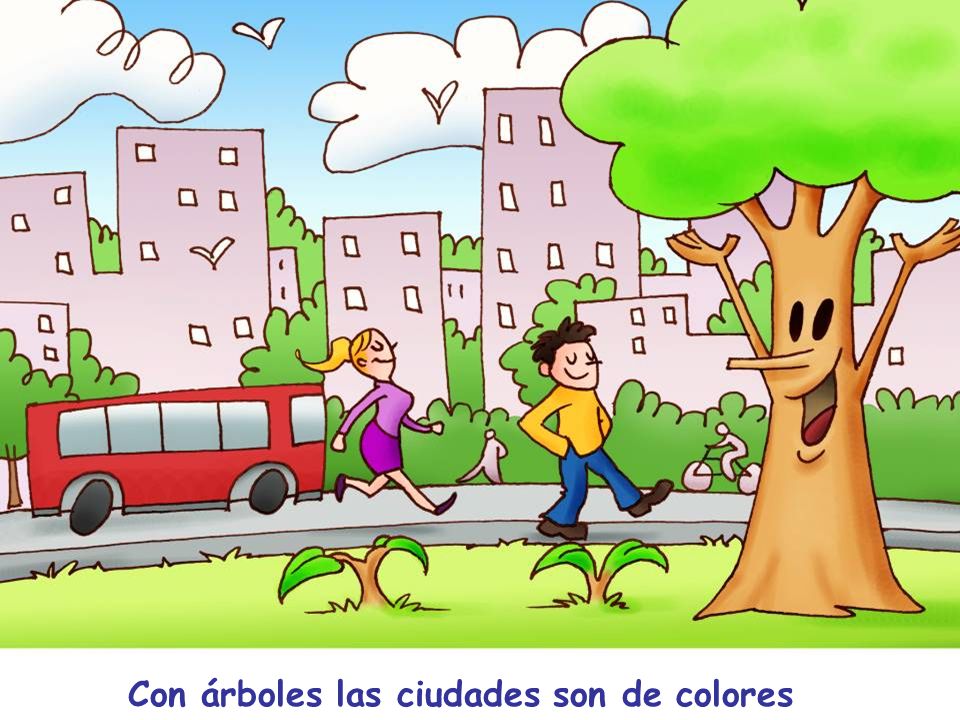Con árboles las ciudades son de colores