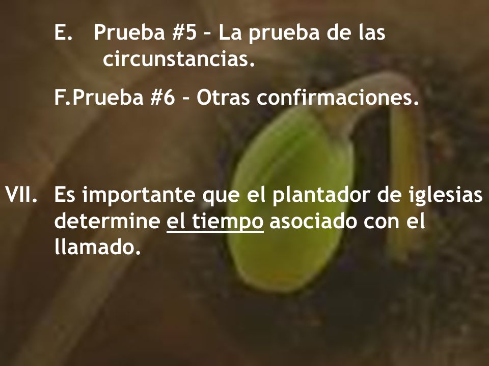 Prueba #5 – La prueba de las circunstancias.