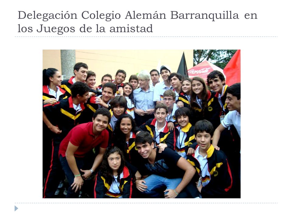 Delegación Colegio Alemán Barranquilla en los Juegos de la amistad