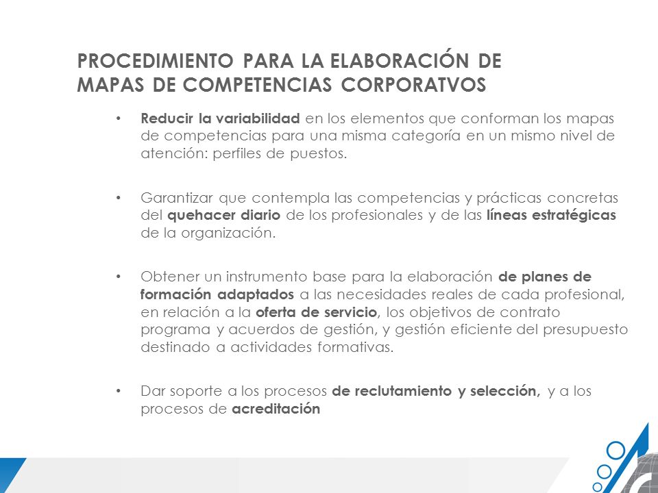 PROCEDIMIENTO PARA LA ELABORACIÓN DE MAPAS DE COMPETENCIAS CORPORATVOS