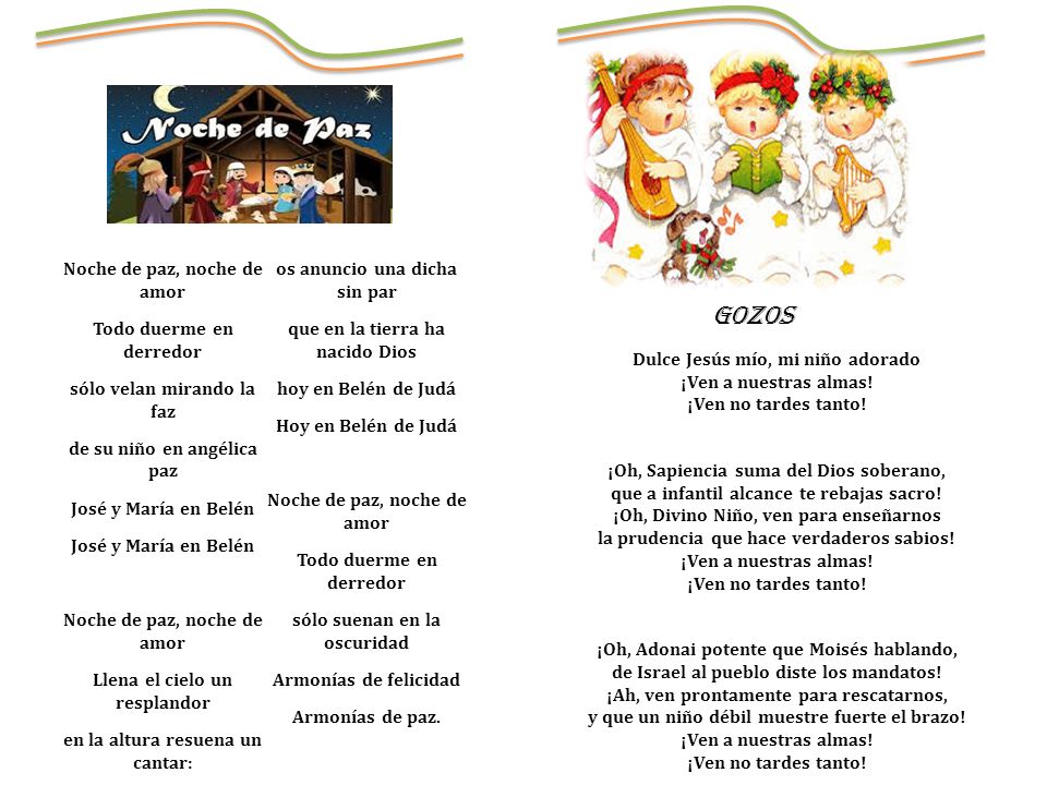 Gozos Noche de paz, noche de amor os anuncio una dicha sin par