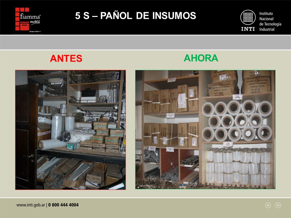 5 S – PAÑOL DE INSUMOS ANTES AHORA Contar (muy brevemente):