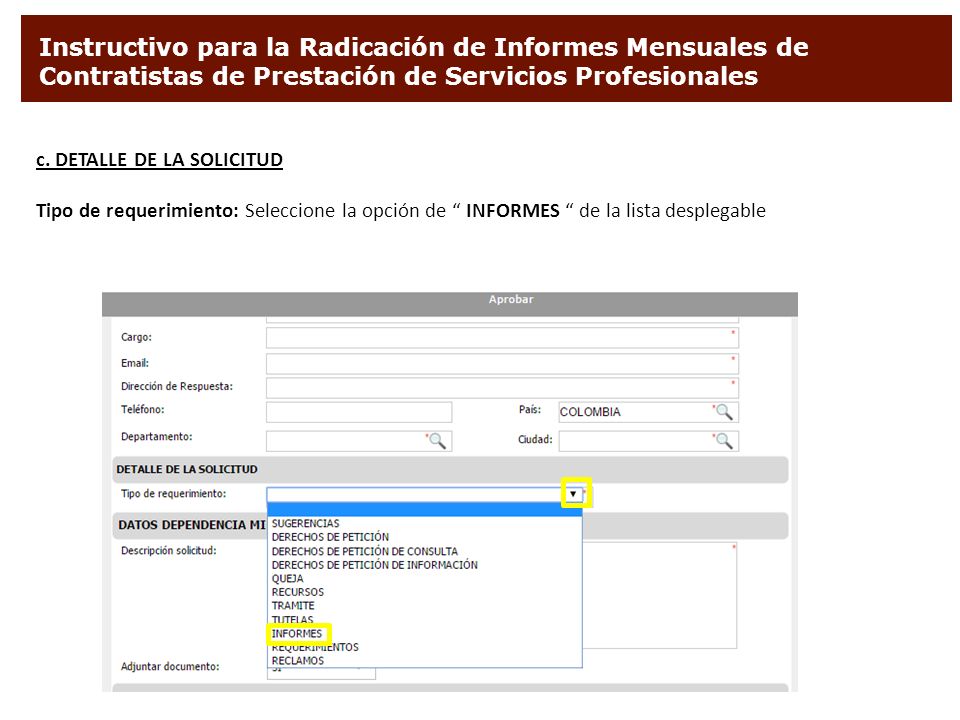 Instructivo para la Radicación de Informes Mensuales de Contratistas de Prestación de Servicios Profesionales