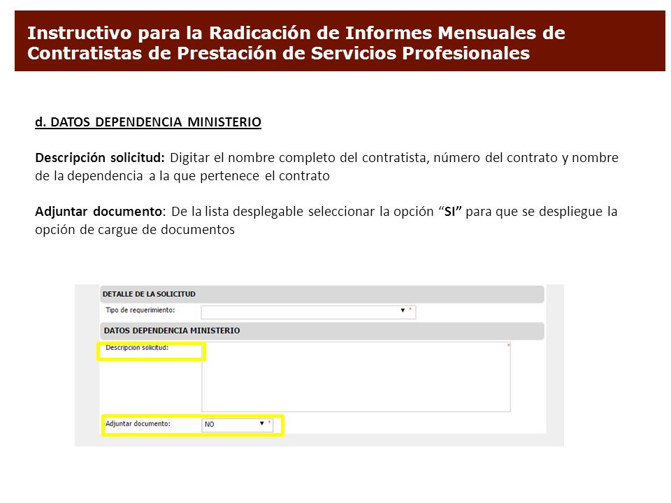 Instructivo para la Radicación de Informes Mensuales de Contratistas de Prestación de Servicios Profesionales