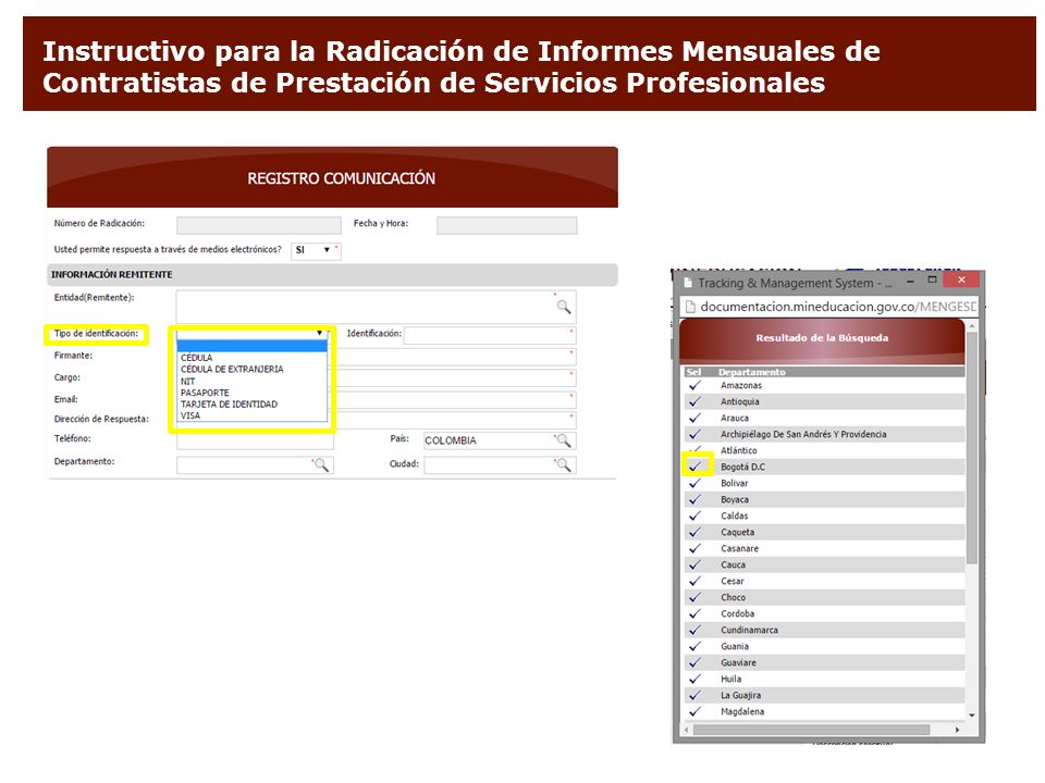 Instructivo para la Radicación de Informes Mensuales de Contratistas de Prestación de Servicios Profesionales