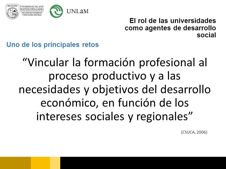 El rol de las universidades como agentes de desarrollo social