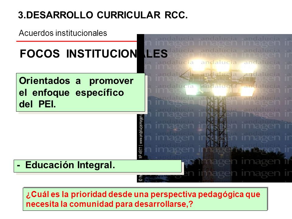 FOCOS INSTITUCIONALES