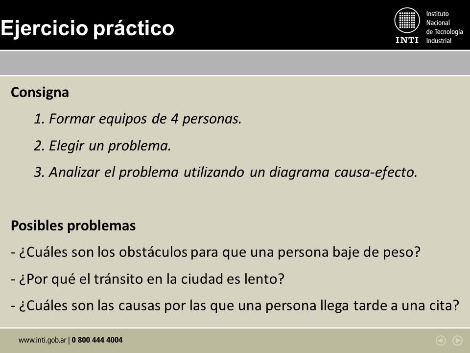 Ejercicio práctico Consigna 1. Formar equipos de 4 personas.