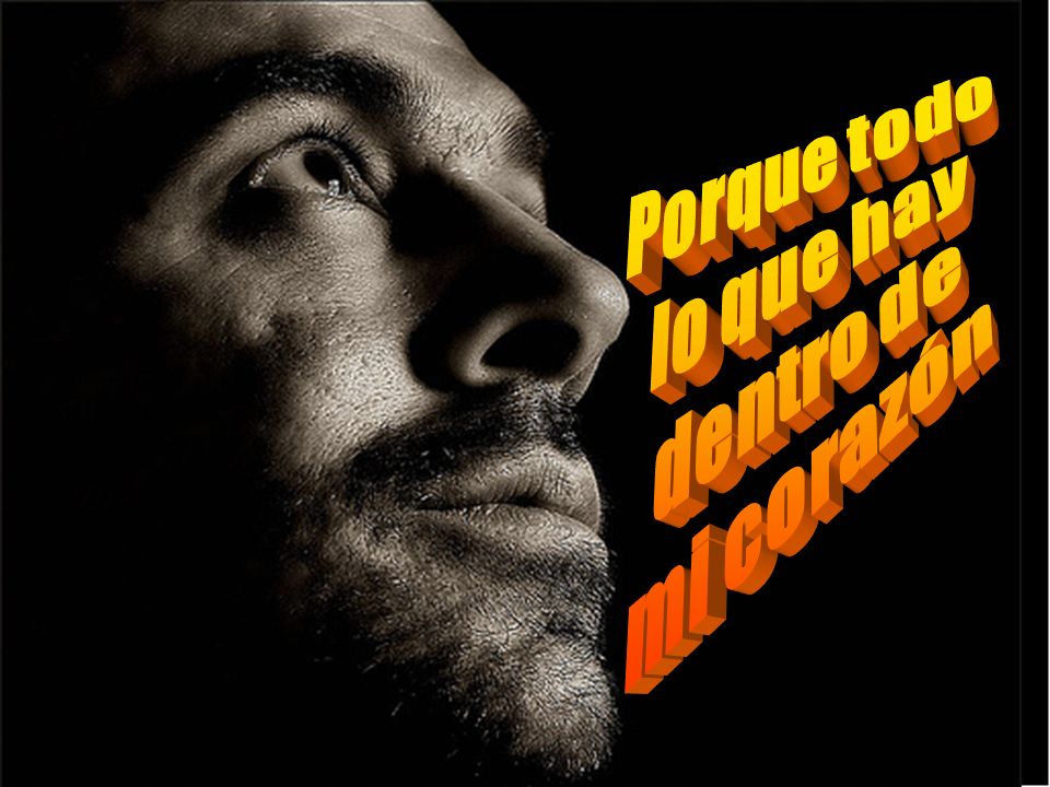 Porque todo lo que hay dentro de mi corazón