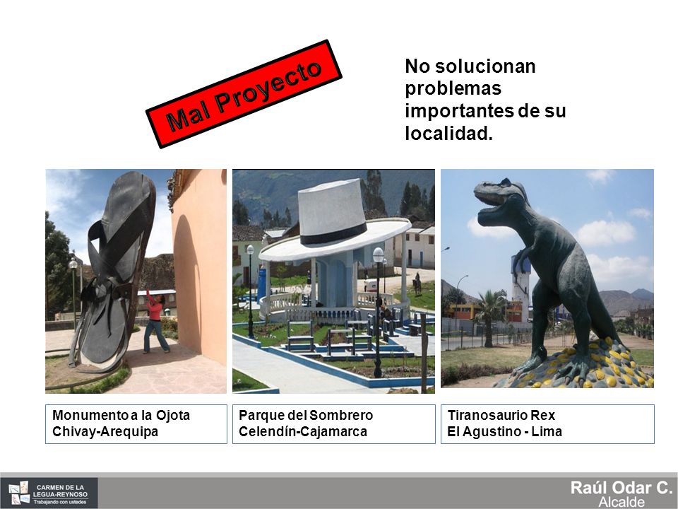 Mal Proyecto No solucionan problemas importantes de su localidad.