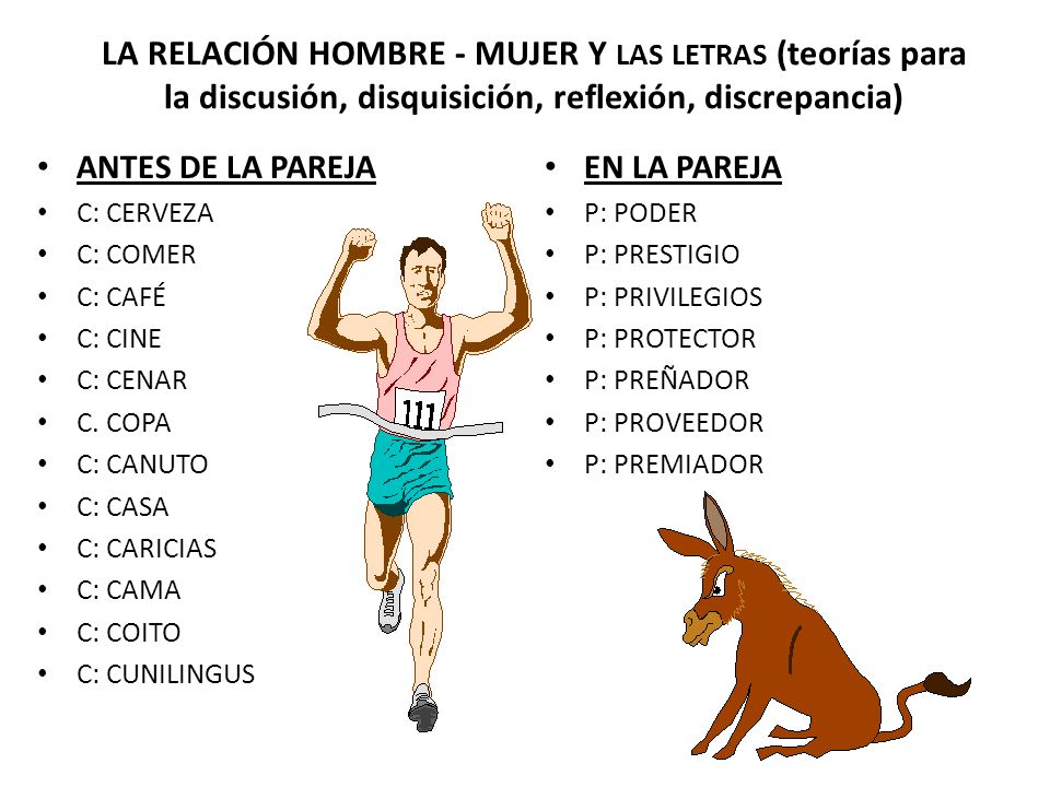 LA RELACIÓN HOMBRE - MUJER Y LAS LETRAS (teorías para la discusión, disquisición, reflexión, discrepancia)