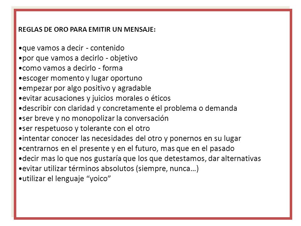que vamos a decir - contenido por que vamos a decirlo - objetivo