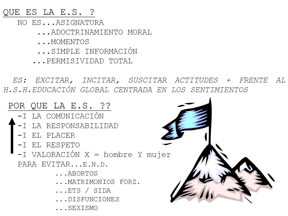 QUE ES LA E.S. POR QUE LA E.S. NO ES...ASIGNATURA