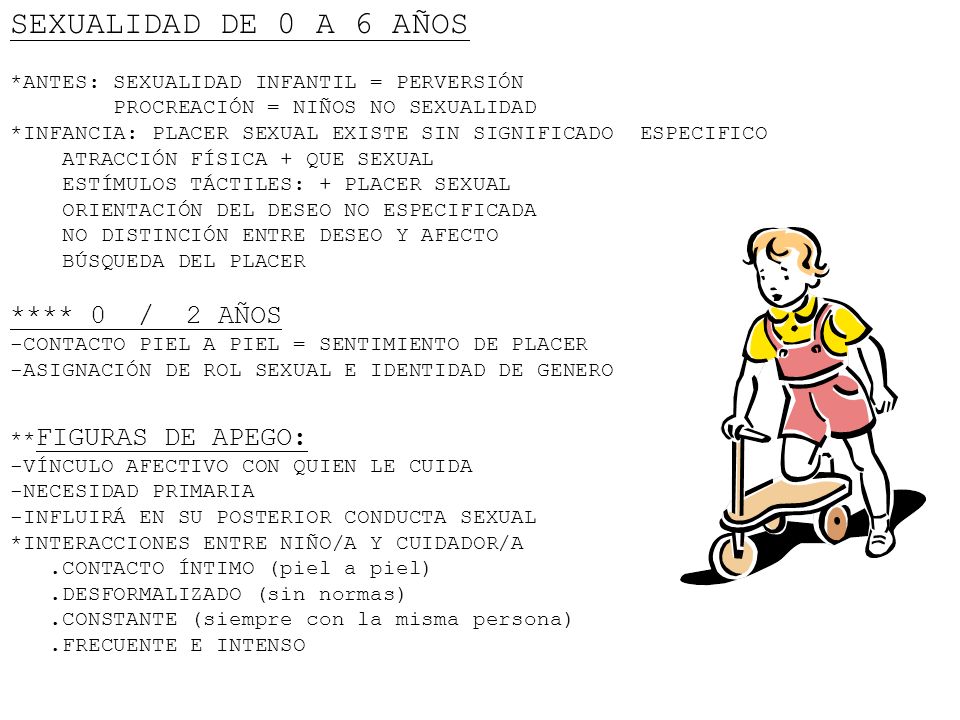 SEXUALIDAD DE 0 A 6 AÑOS **** 0 / 2 AÑOS