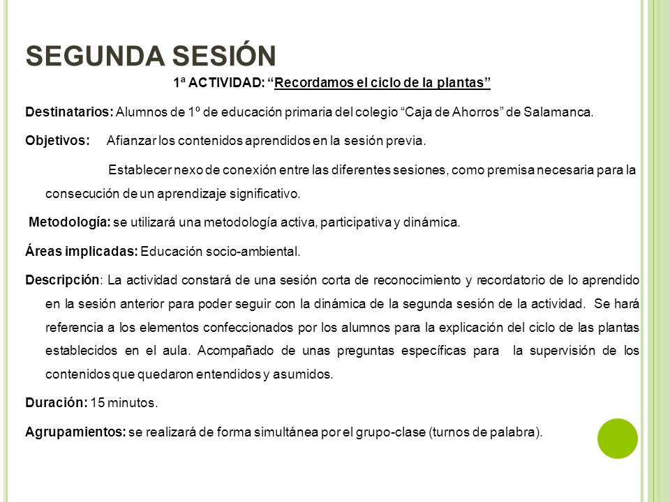 1ª ACTIVIDAD: Recordamos el ciclo de la plantas