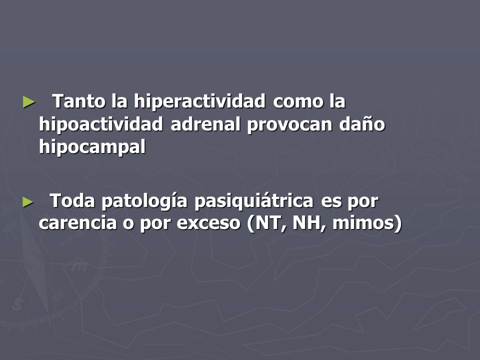 Tanto la hiperactividad como la hipoactividad adrenal provocan daño hipocampal
