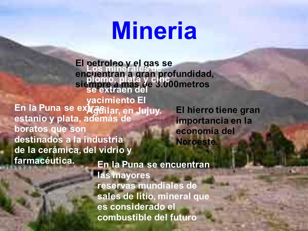 Mineria El petroleo y el gas se encuentran a gran profundidad, siempre a más de 3.000metros.