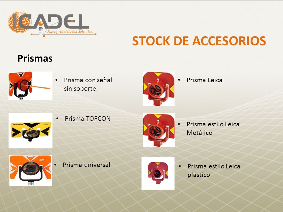 STOCK DE ACCESORIOS Prismas Prisma con señal sin soporte Prisma Leica