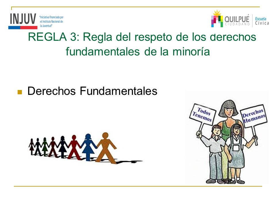 REGLA 3: Regla del respeto de los derechos fundamentales de la minoría