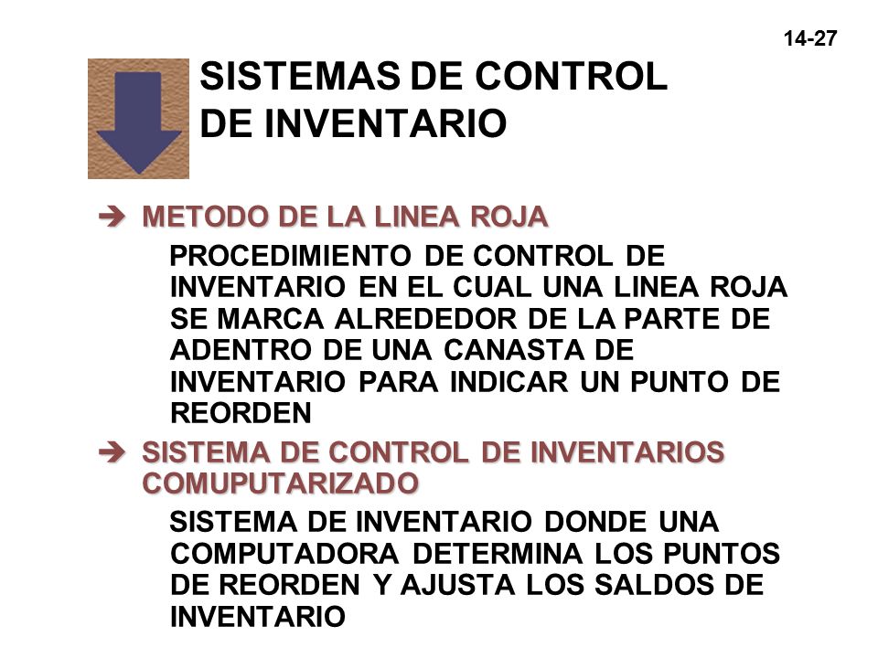SISTEMAS DE CONTROL DE INVENTARIO