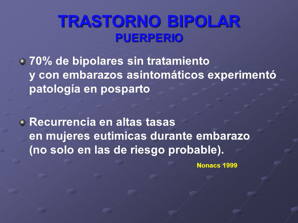Trastorno Bipolar PUERPERIO