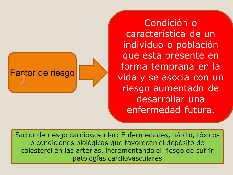Condición o característica de un individuo o población que esta presente en forma temprana en la vida y se asocia con un riesgo aumentado de desarrollar una enfermedad futura.