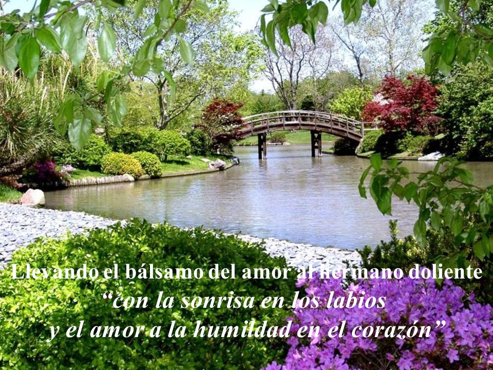con la sonrisa en los labios y el amor a la humildad en el corazón
