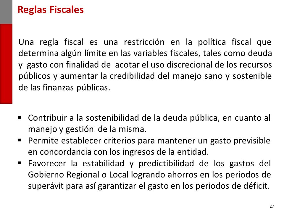 Reglas Fiscales