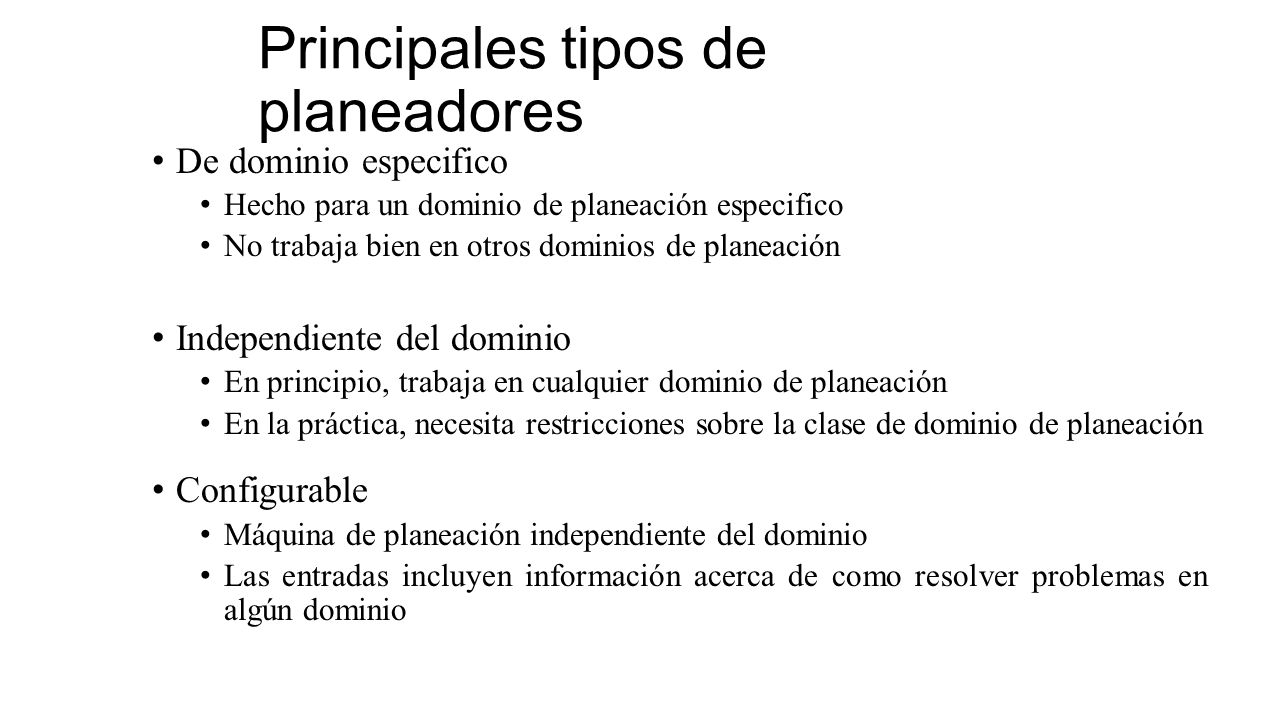 Principales tipos de planeadores