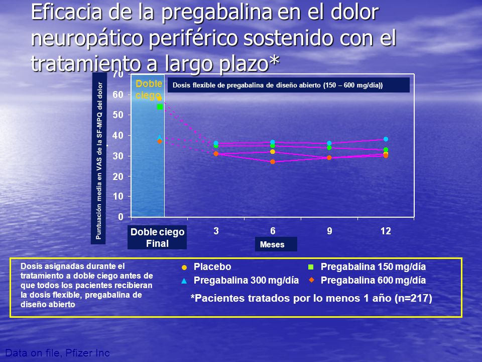 Eficacia de la pregabalina en el dolor neuropático periférico sostenido con el tratamiento a largo plazo*