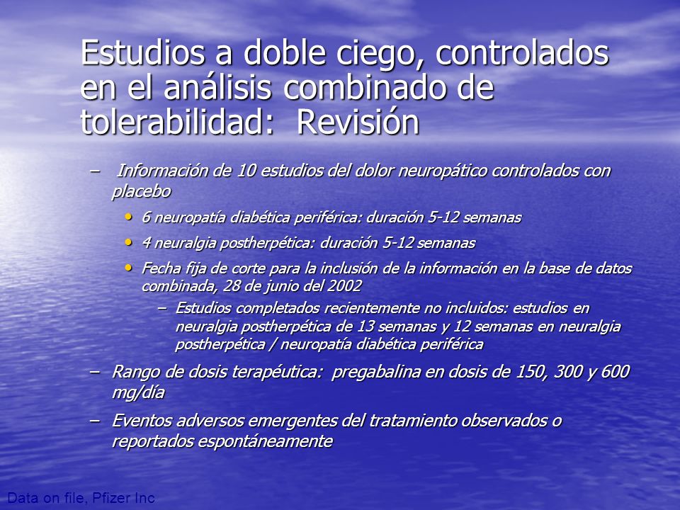 Estudios a doble ciego, controlados en el análisis combinado de tolerabilidad: Revisión