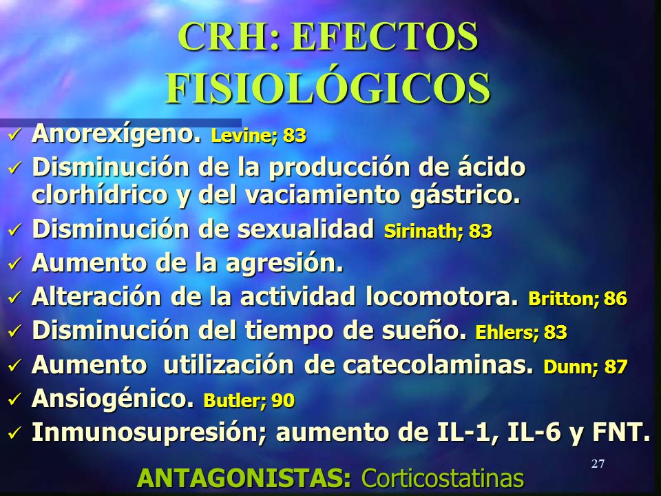 CRH: EFECTOS FISIOLÓGICOS