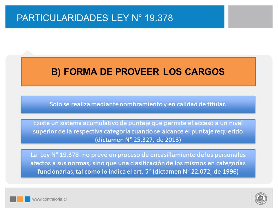 PARTICULARIDADES LEY N°