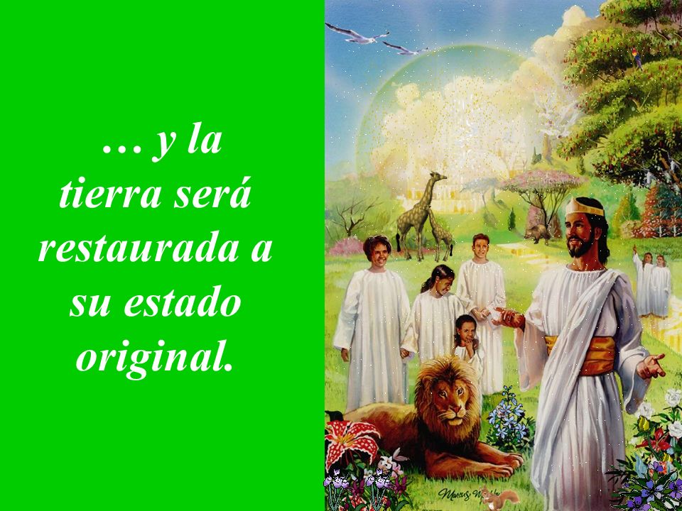 … y la tierra será restaurada a su estado original.