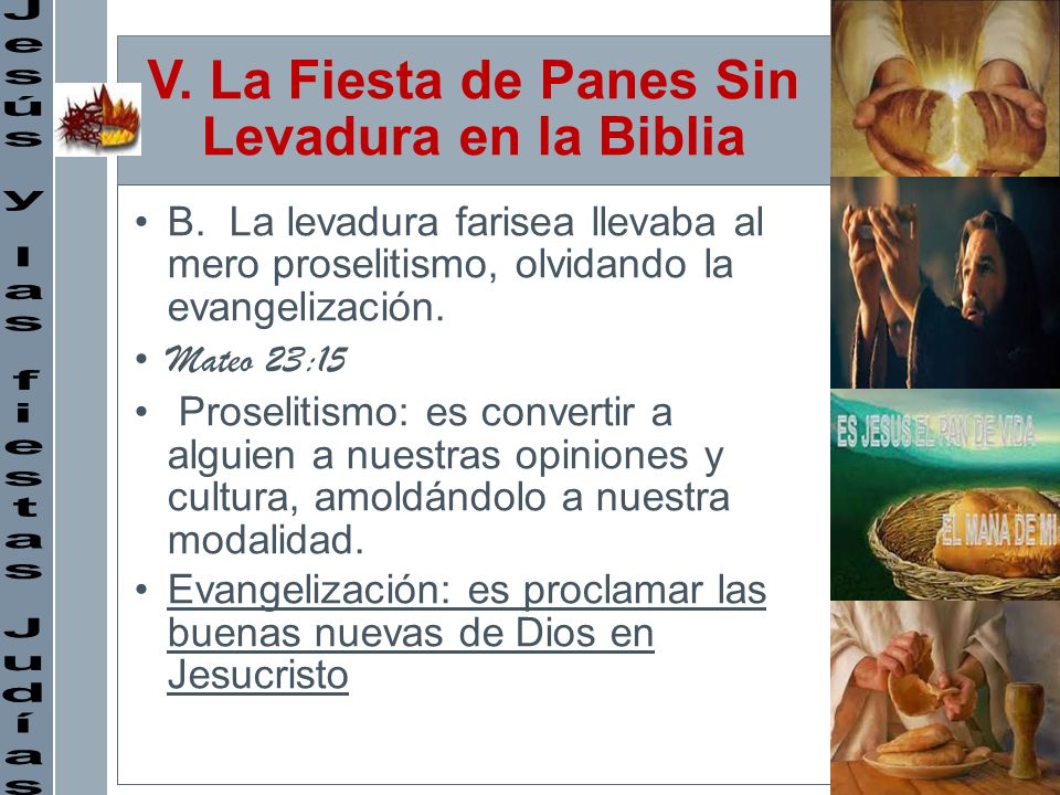 V. La Fiesta de Panes Sin Levadura en la Biblia