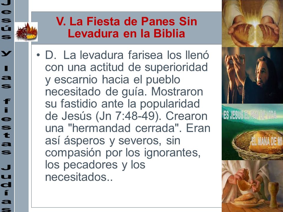 V. La Fiesta de Panes Sin Levadura en la Biblia